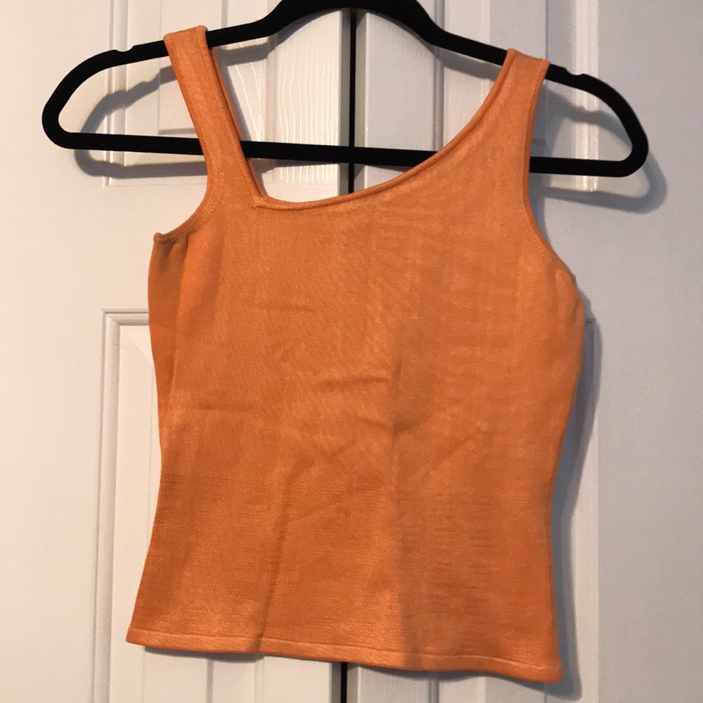 Essend Asymmetrical Tank Top Small Orange
